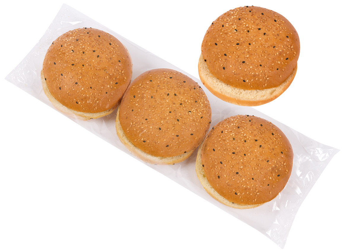 Milk Bun black and white seeds 3 pack sliced 